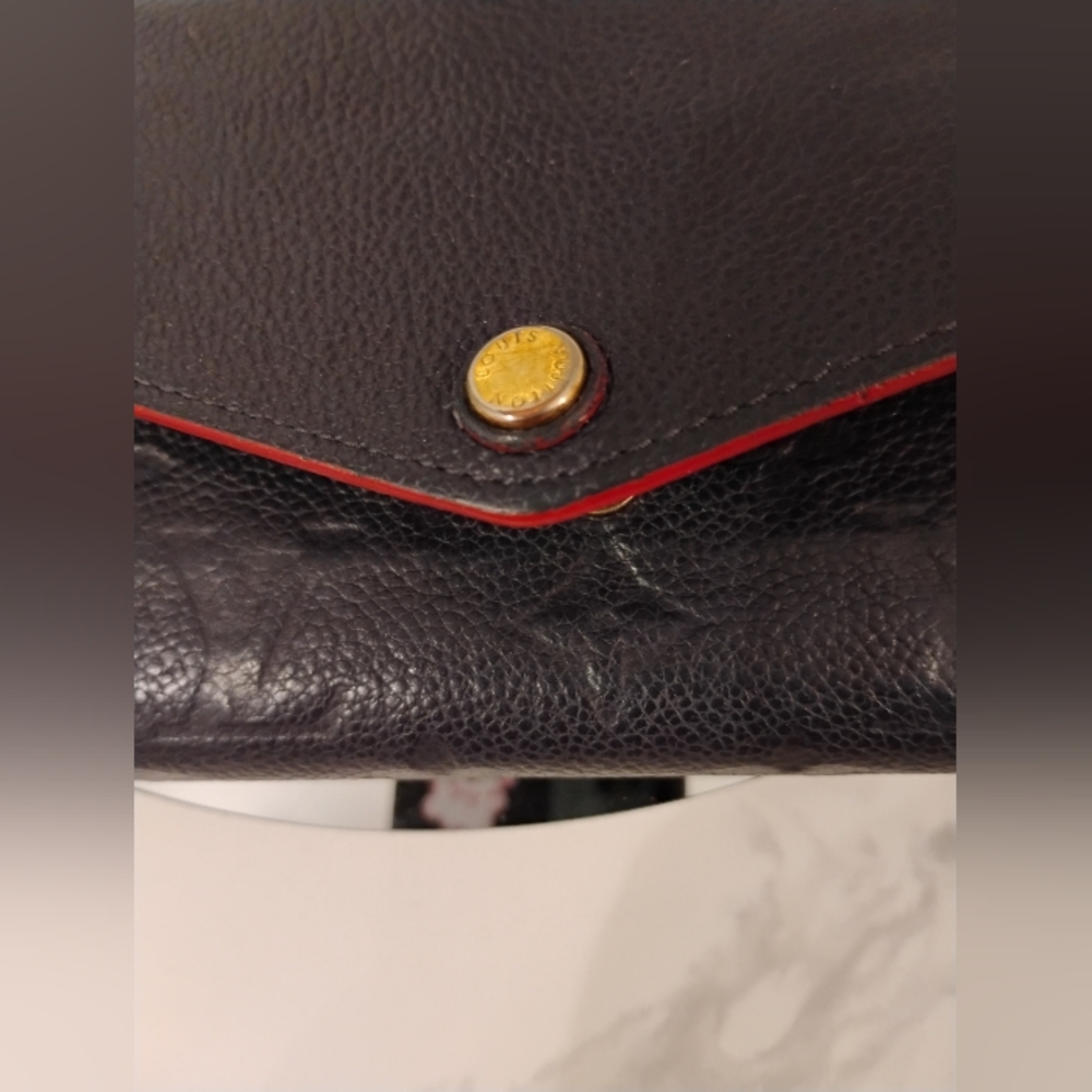 Louis Vuitton Empreinte Sarah Wallet with GHW - Navy Leather - Picture 6 of 11